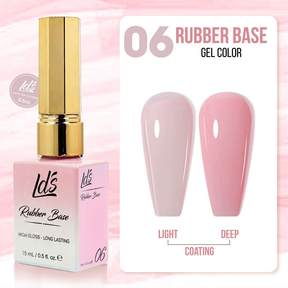 LDS Rubber Base Gel (Ver 2) - Set 30 Colors - GEL POLISH 0.5 OZ - Bouncy Blush Collection - DTK Nail Supply