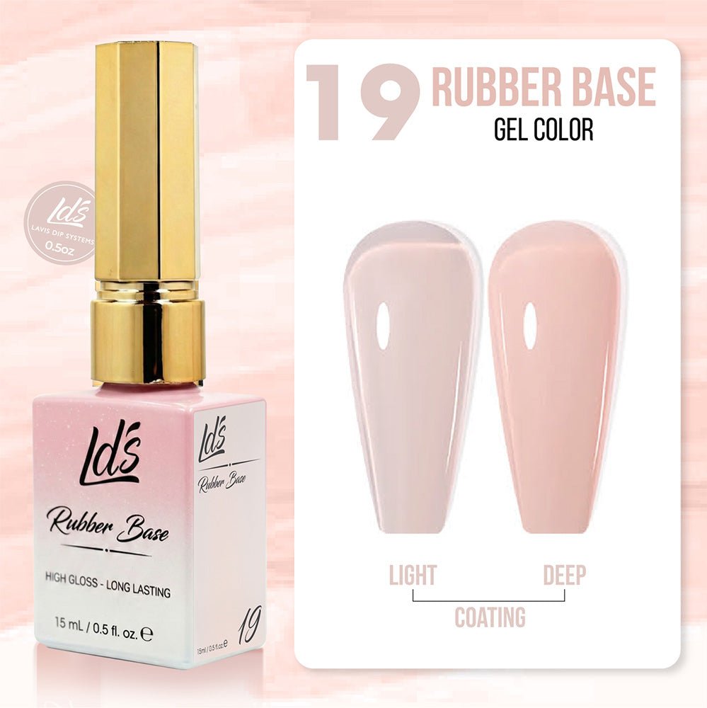 LDS Rubber Base Gel (Ver 2) - Set 30 Colors - GEL POLISH 0.5 OZ - Bouncy Blush Collection - DTK Nail Supply