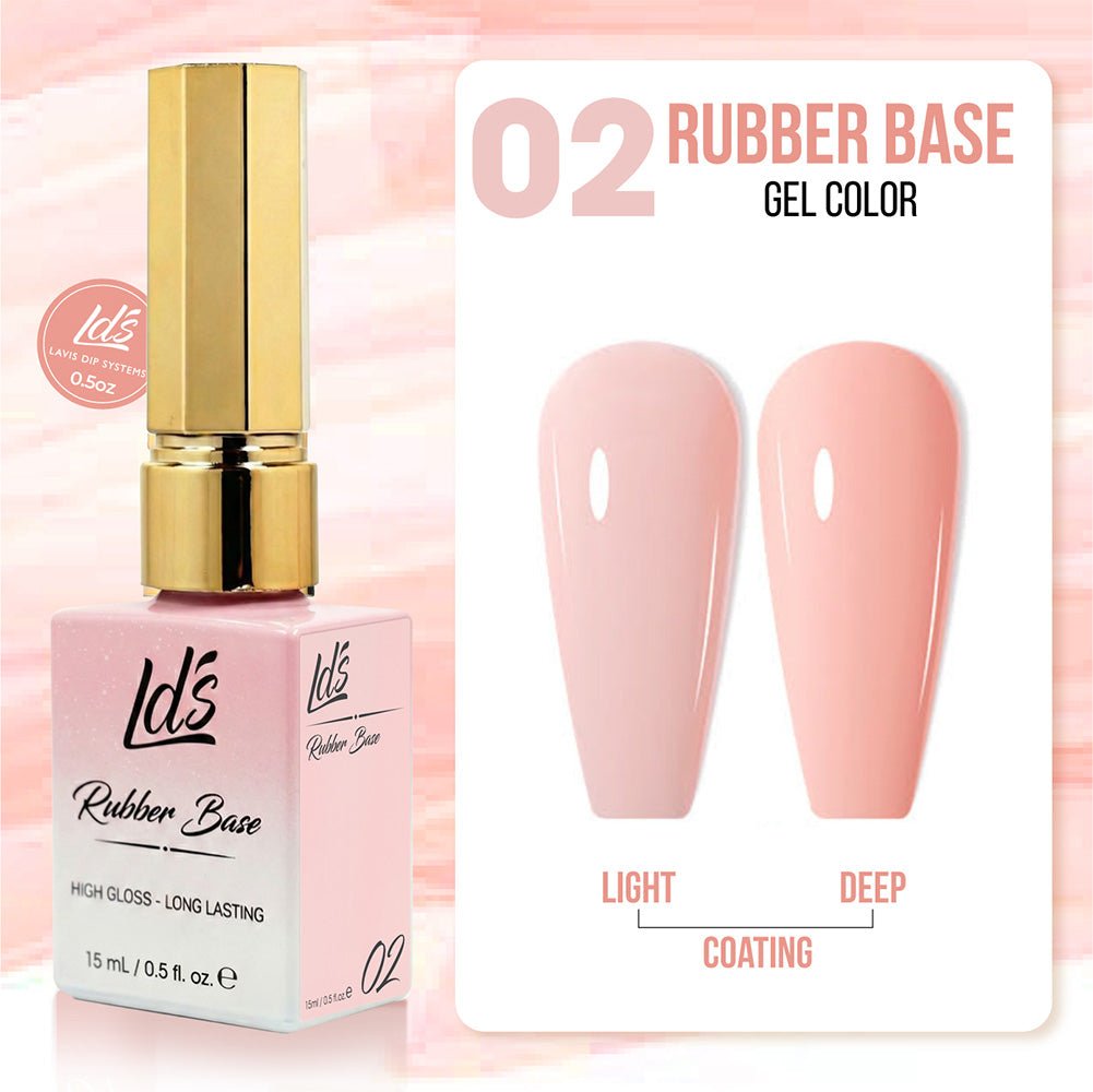 LDS Rubber Base Gel (Ver 2) - Set 30 Colors - GEL POLISH 0.5 OZ - Bouncy Blush Collection - DTK Nail Supply