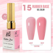 LDS Rubber Base Gel (Ver 2) - Set 30 Colors - GEL POLISH 0.5 OZ - Bouncy Blush Collection - DTK Nail Supply
