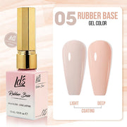 LDS Rubber Base Gel (Ver 2) - Set 30 Colors - GEL POLISH 0.5 OZ - Bouncy Blush Collection - DTK Nail Supply