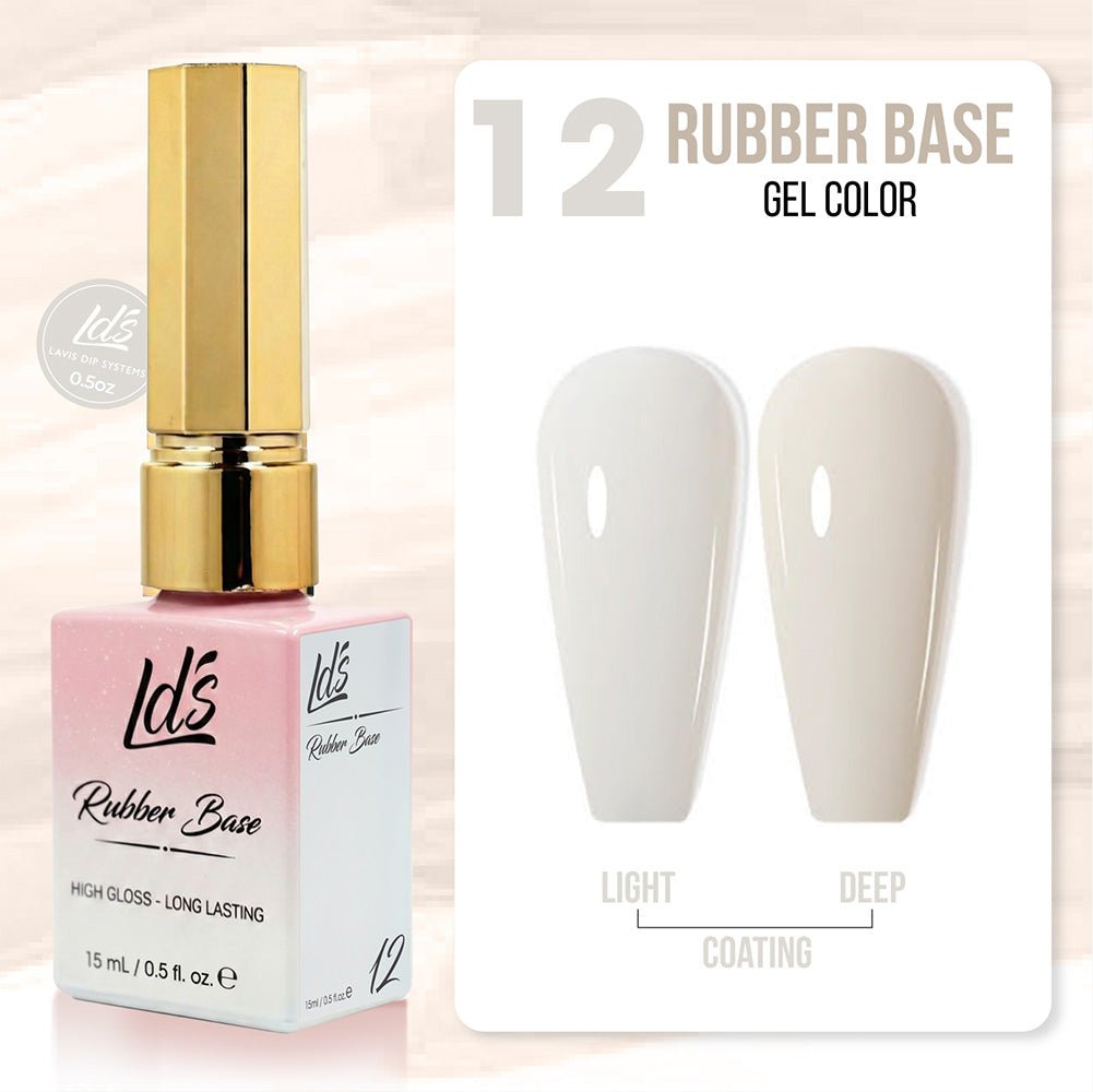 LDS Rubber Base Gel (Ver 2) - Set 30 Colors - GEL POLISH 0.5 OZ - Bouncy Blush Collection - DTK Nail Supply