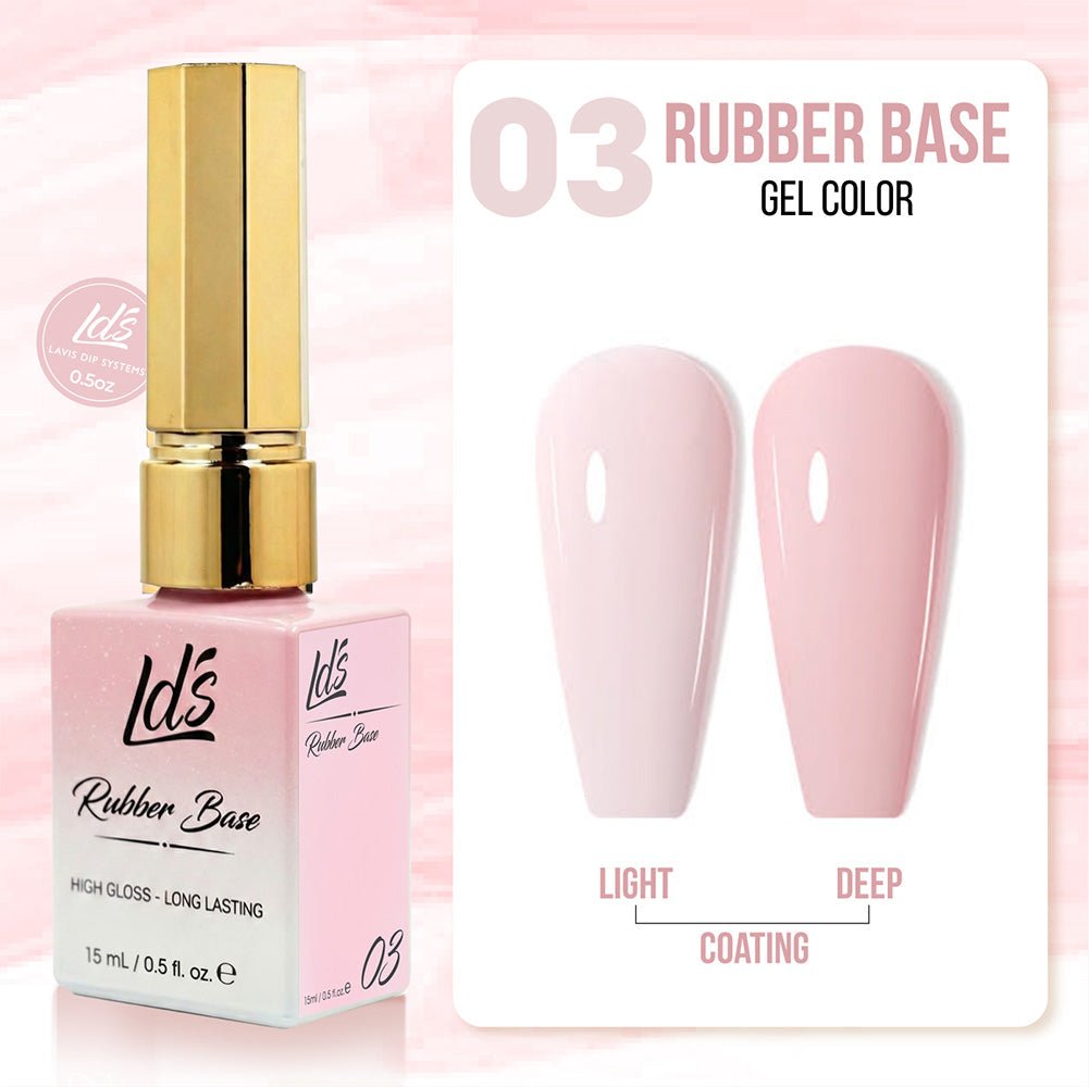 LDS Rubber Base Gel (Ver 2) - Set 30 Colors - GEL POLISH 0.5 OZ - Bouncy Blush Collection - DTK Nail Supply