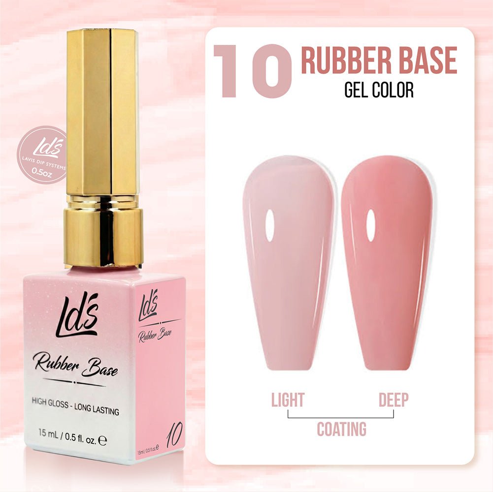 LDS Rubber Base Gel (Ver 2) - Set 30 Colors - GEL POLISH 0.5 OZ - Bouncy Blush Collection - DTK Nail Supply