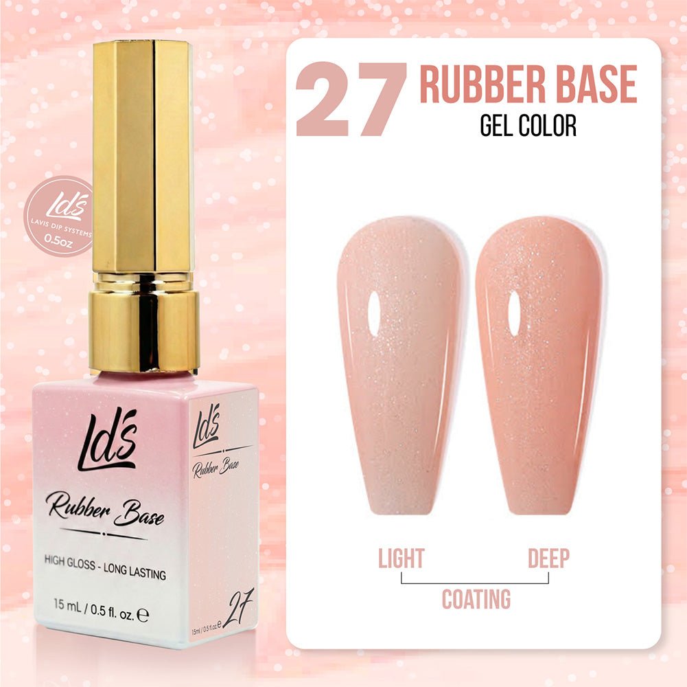 LDS Rubber Base Gel (Ver 2) - Set 30 Colors - GEL POLISH 0.5 OZ - Bouncy Blush Collection - DTK Nail Supply