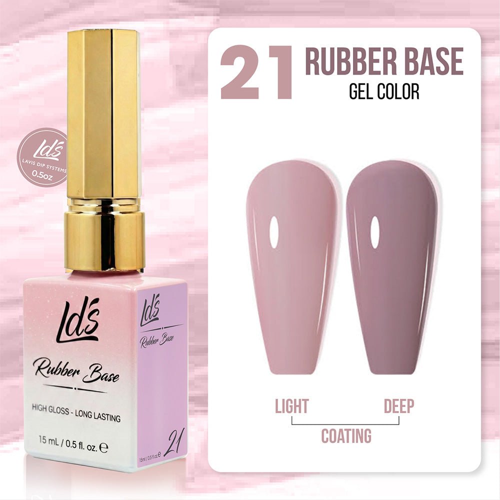 LDS Rubber Base Gel (Ver 2) - Set 30 Colors - GEL POLISH 0.5 OZ - Bouncy Blush Collection - DTK Nail Supply