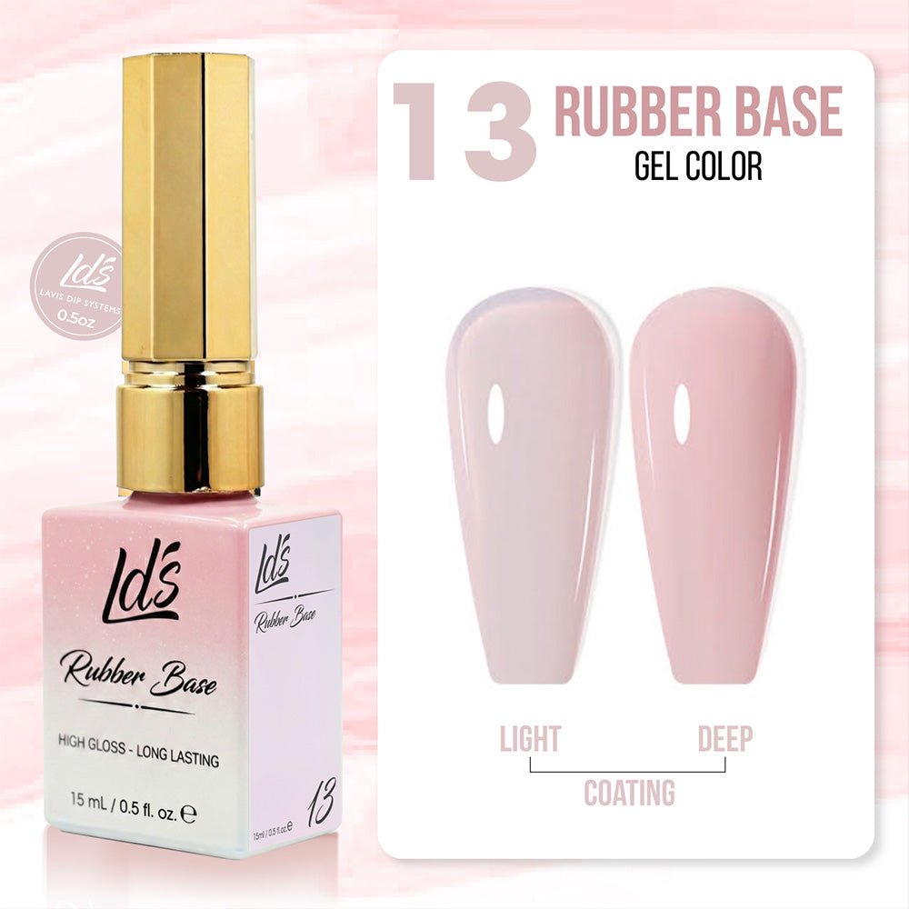 LDS Rubber Base Gel (Ver 2) - Set 30 Colors - GEL POLISH 0.5 OZ - Bouncy Blush Collection - DTK Nail Supply