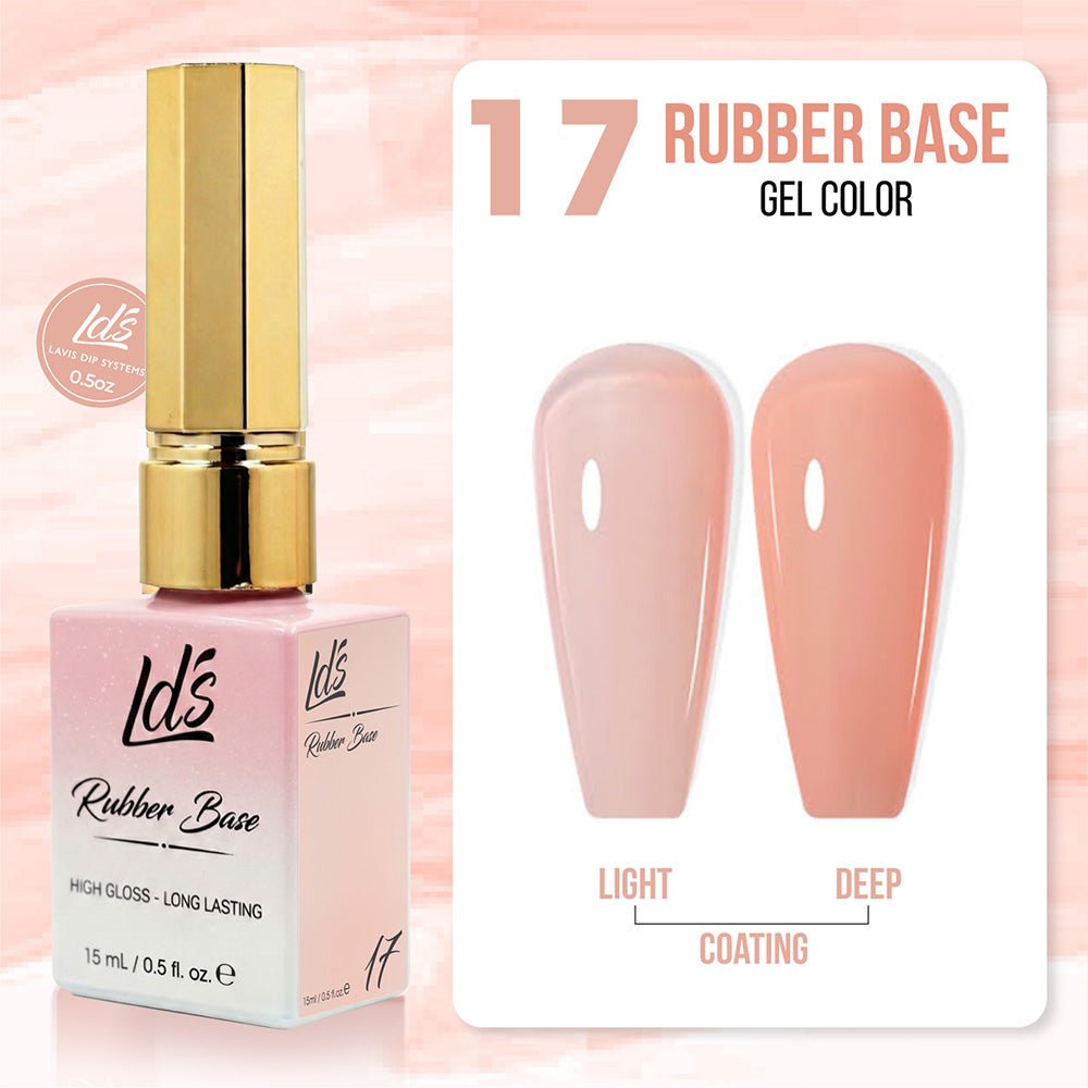 LDS Rubber Base Gel (Ver 2) - Set 30 Colors - GEL POLISH 0.5 OZ - Bouncy Blush Collection - DTK Nail Supply