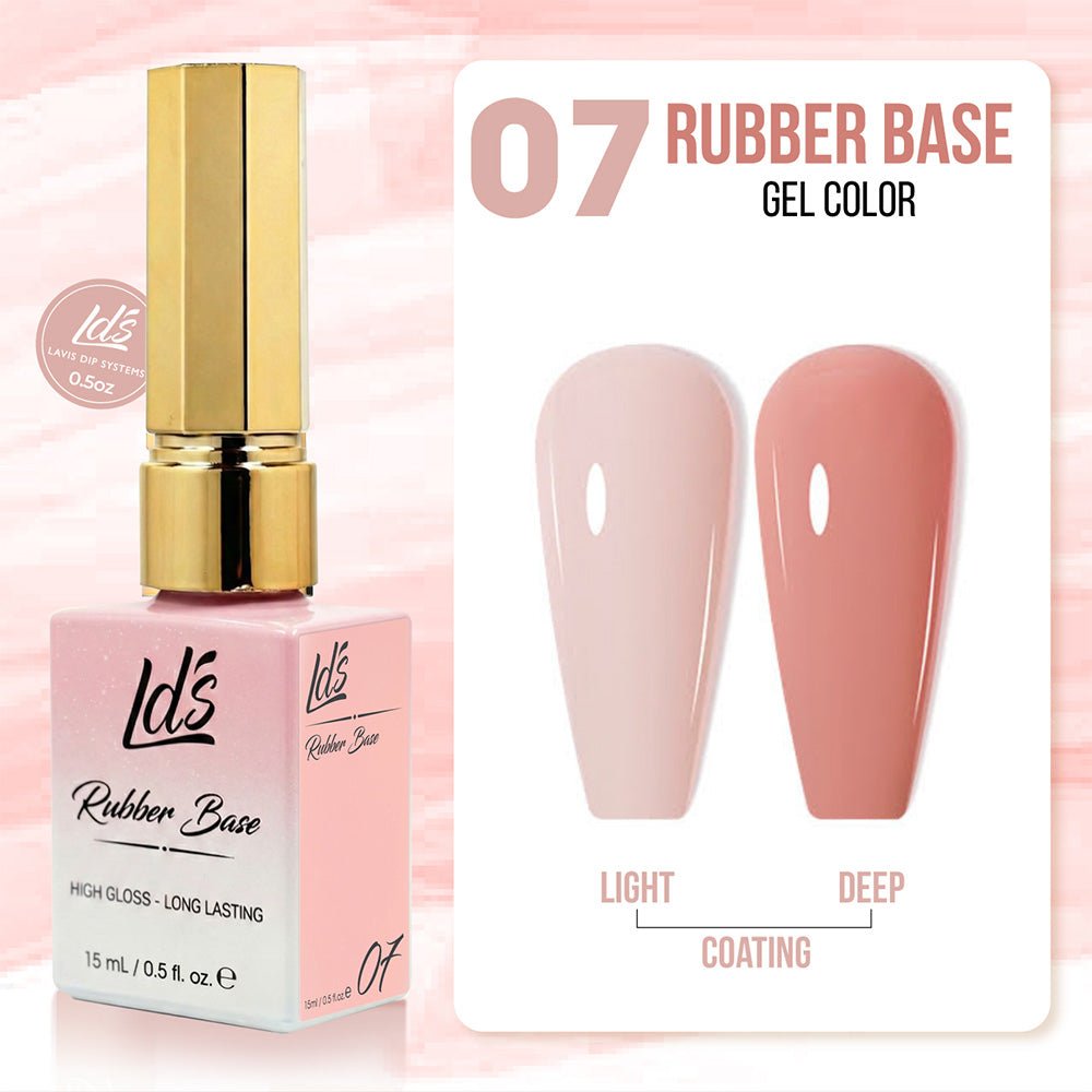 LDS Rubber Base Gel (Ver 2) - Set 30 Colors - GEL POLISH 0.5 OZ - Bouncy Blush Collection - DTK Nail Supply