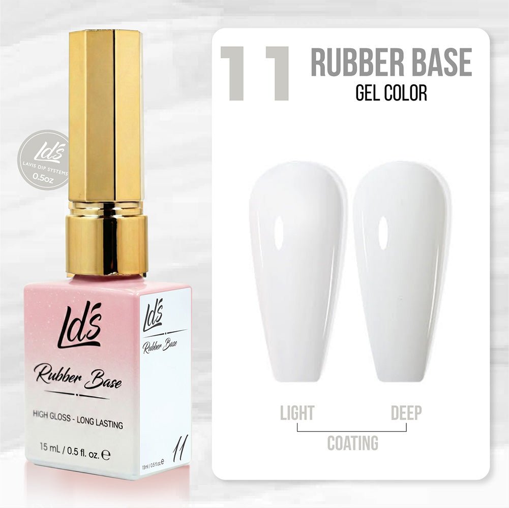 LDS Rubber Base Gel (Ver 2) - Set 30 Colors - GEL POLISH 0.5 OZ - Bouncy Blush Collection - DTK Nail Supply