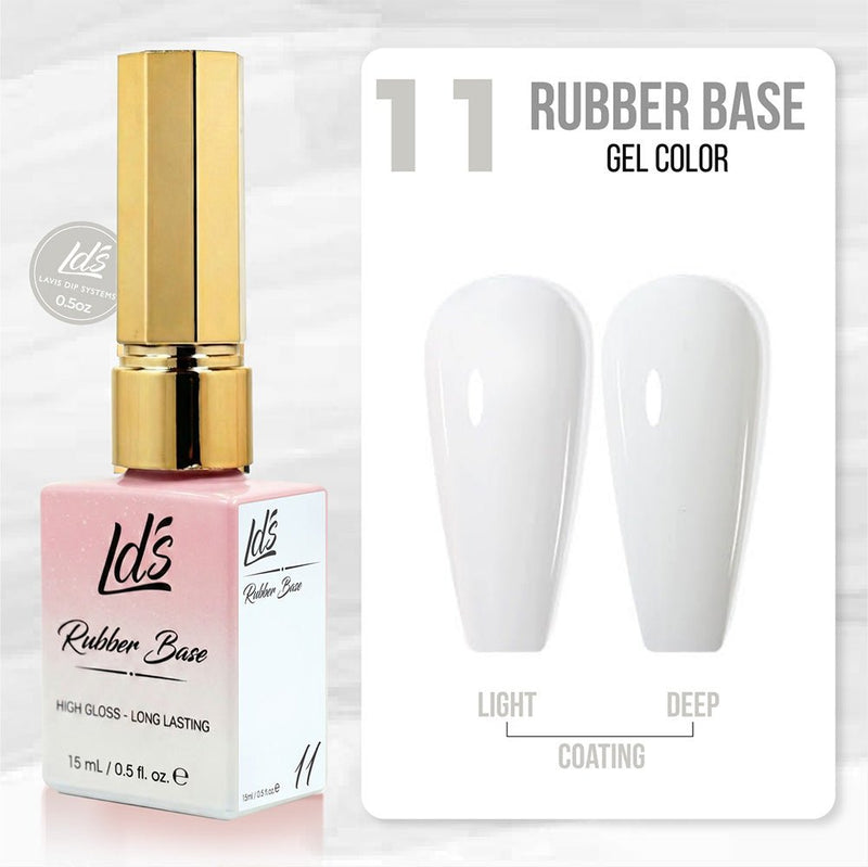 LDS Rubber Base Gel (Ver 2) - Set 30 Colors - GEL POLISH 0.5 OZ - Bouncy Blush Collection - DTK Nail Supply