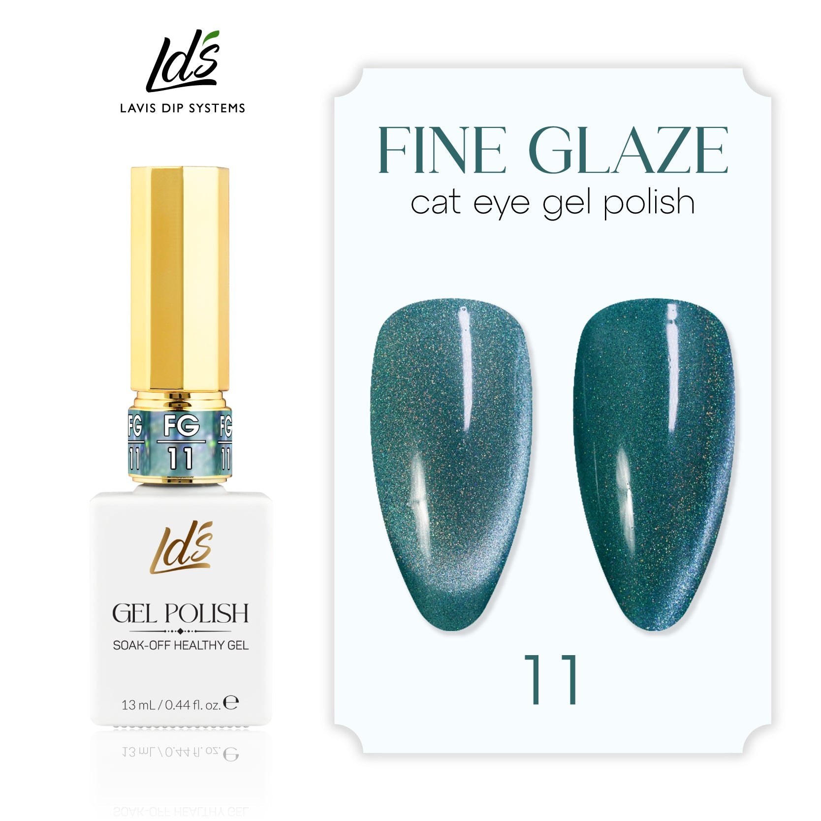 LDS Set 12 Color - Fine Glaze Cat Eye Gel Collection - DTK Nail Supply