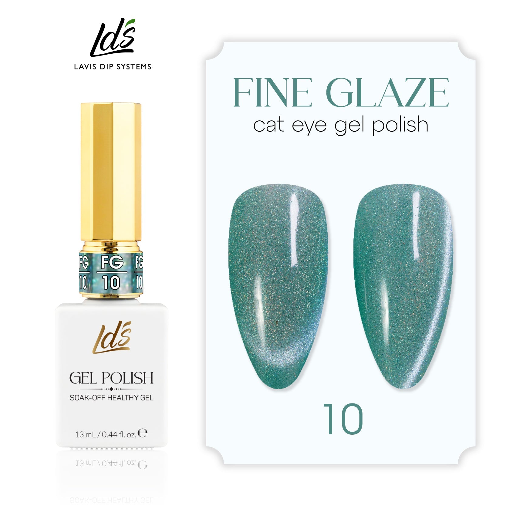 LDS Set 12 Color - Fine Glaze Cat Eye Gel Collection - DTK Nail Supply