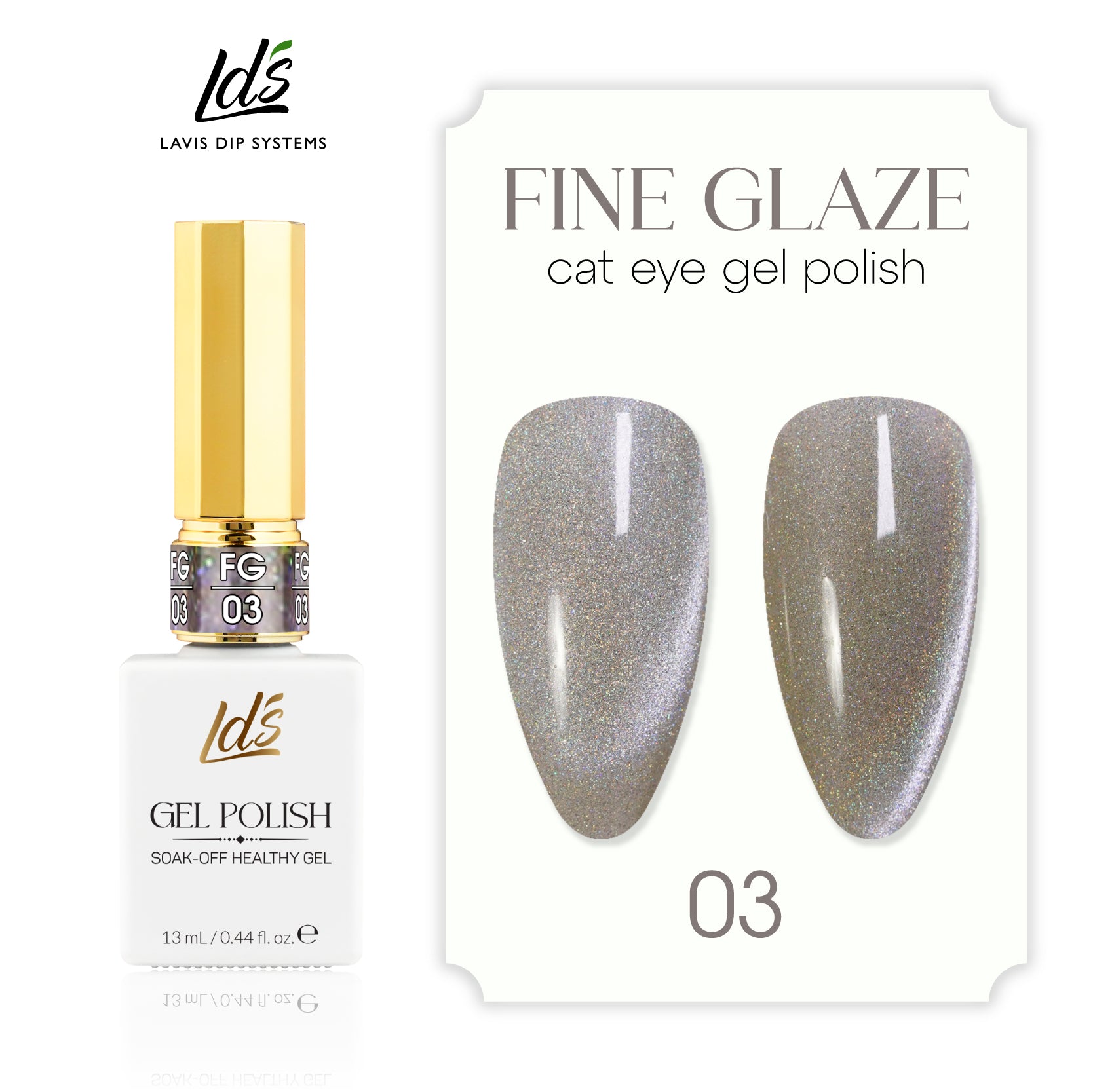 LDS Set 12 Color - Fine Glaze Cat Eye Gel Collection - DTK Nail Supply