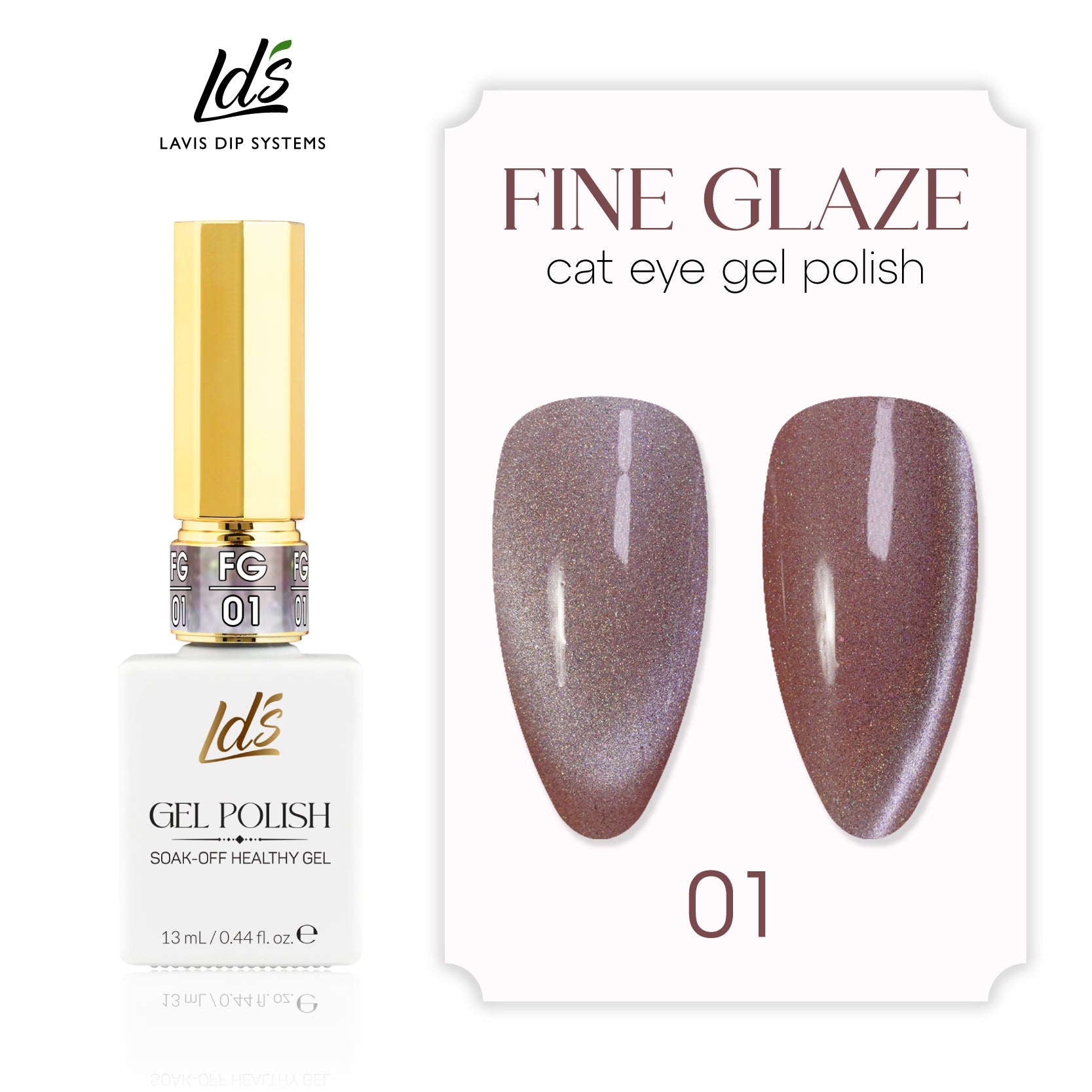LDS Set 12 Color - Fine Glaze Cat Eye Gel Collection - DTK Nail Supply