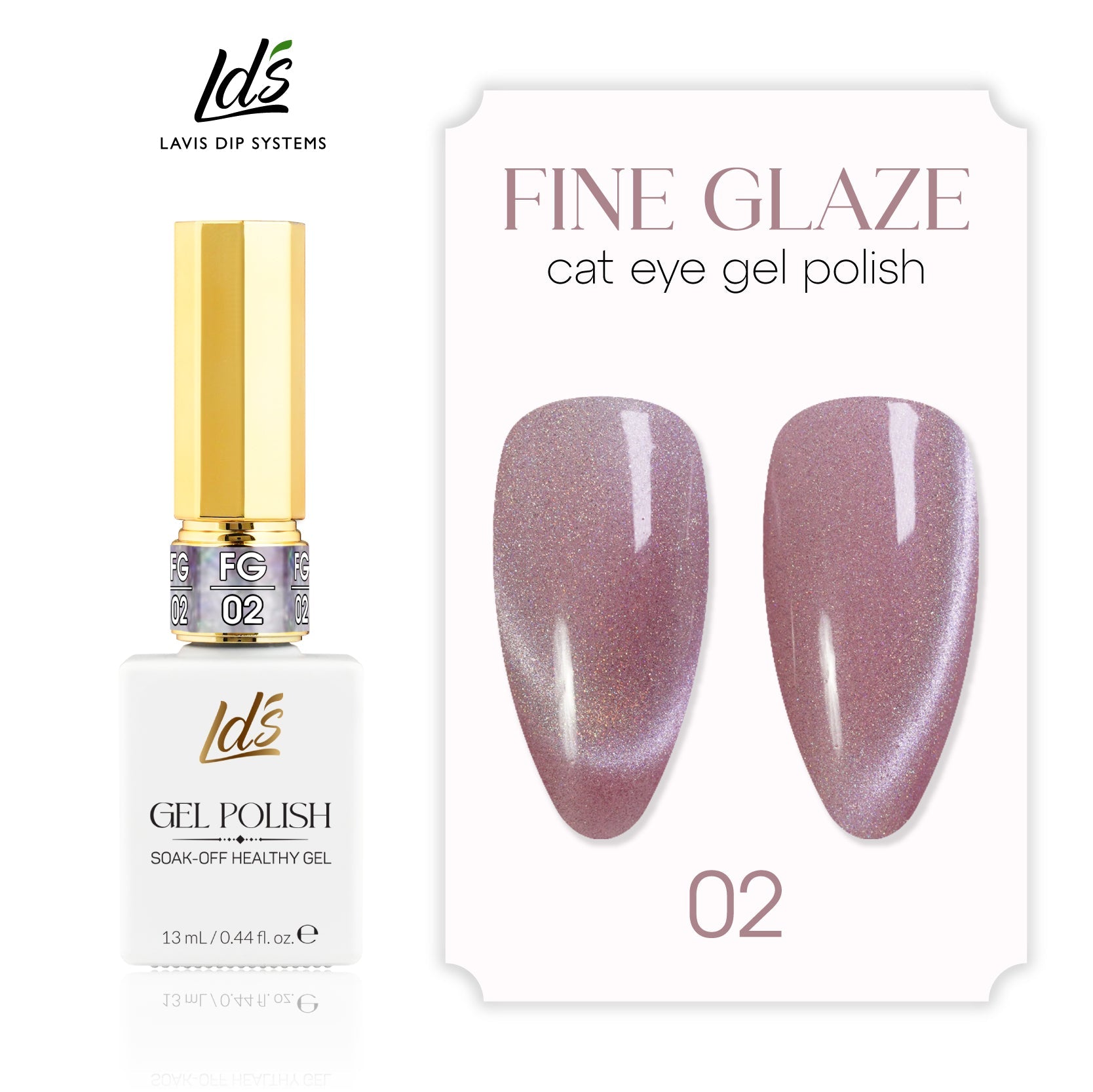 LDS Set 12 Color - Fine Glaze Cat Eye Gel Collection - DTK Nail Supply