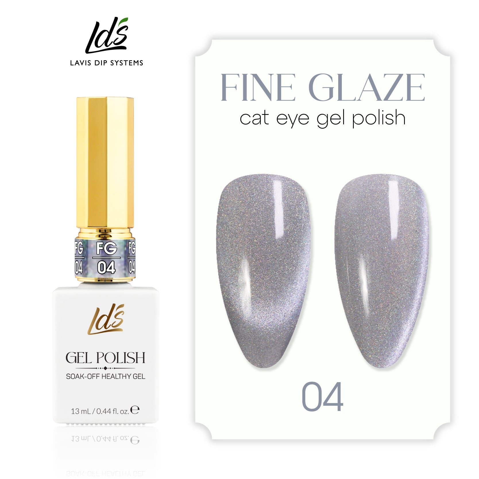 LDS Set 12 Color - Fine Glaze Cat Eye Gel Collection - DTK Nail Supply