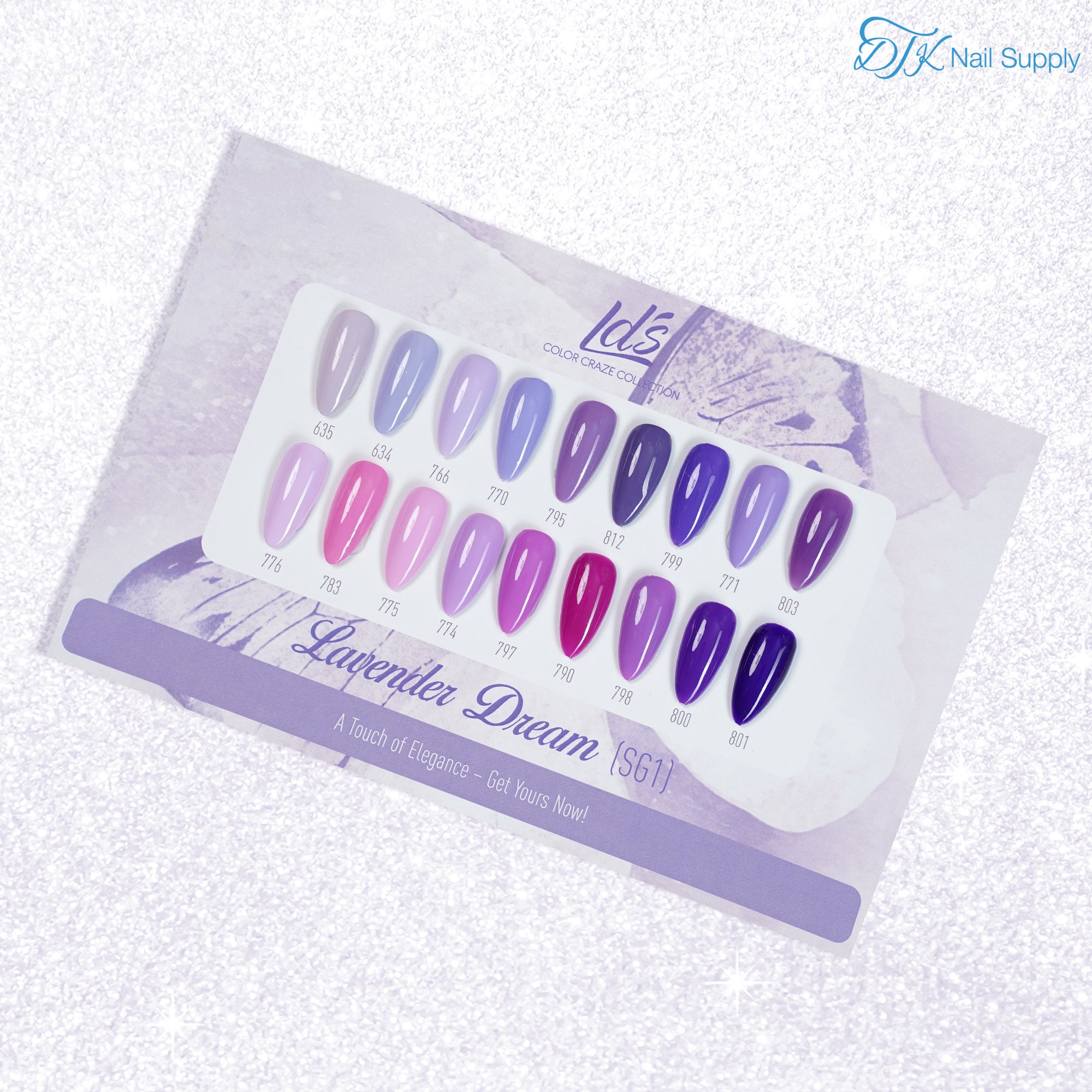 LDS Set 18 Colors - SG1 Lavender Dream Collection - 0.5oz - DTK Nail Supply