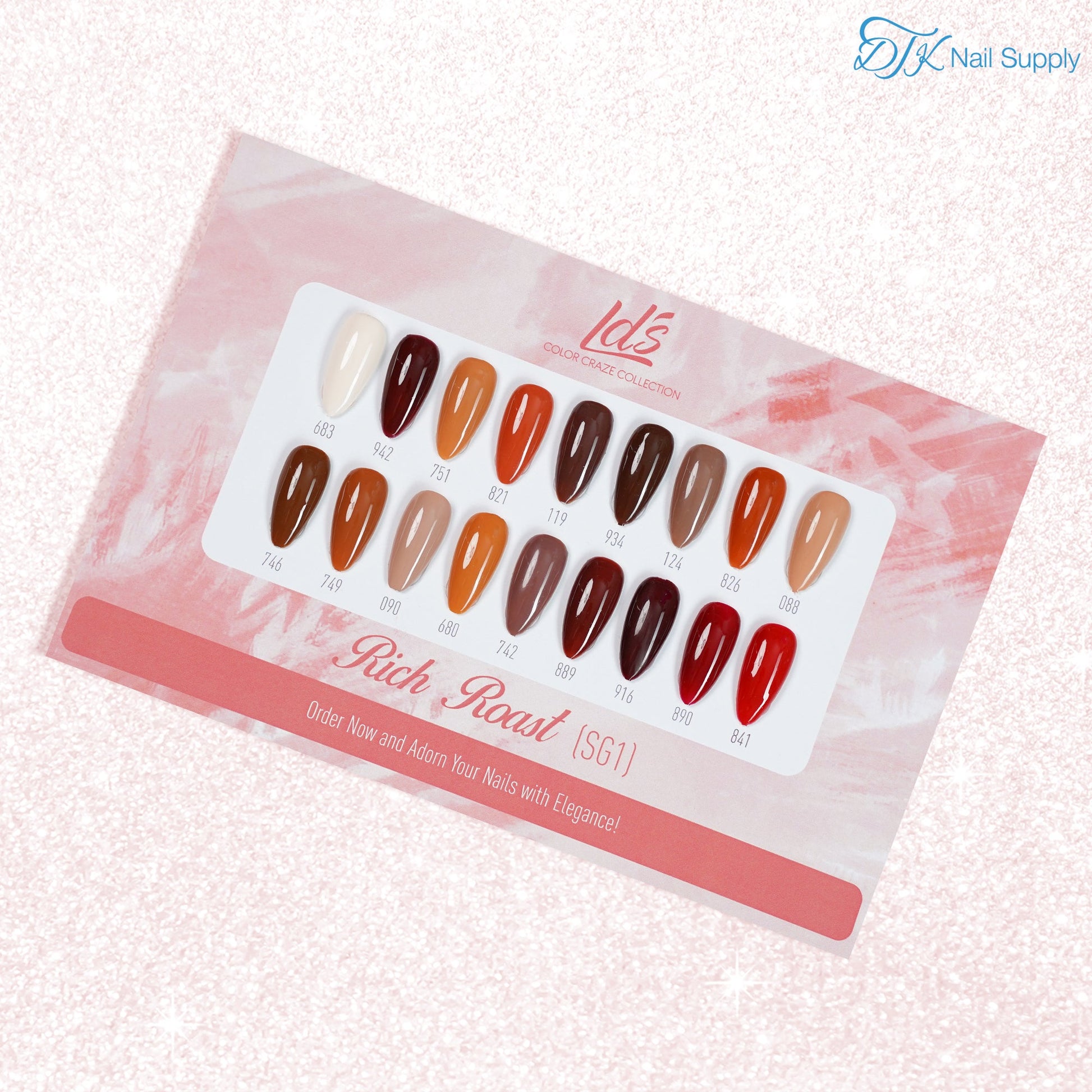 LDS Set 18 Colors - SG1 Rich Roast Collection - 0.5oz - DTK Nail Supply