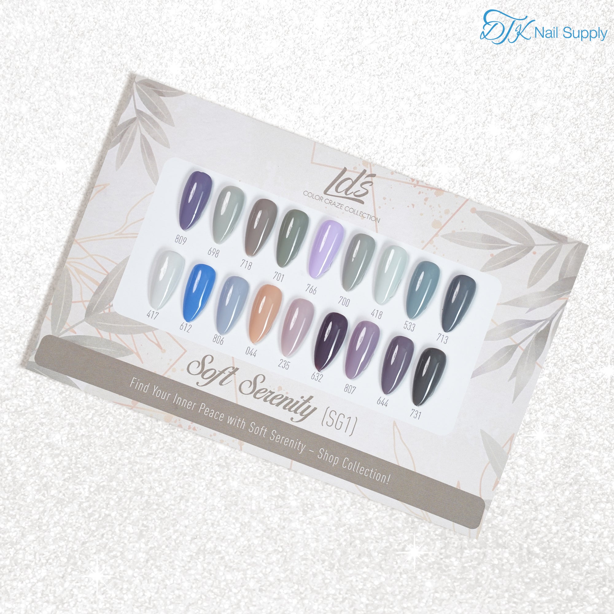 LDS Set 18 Colors - SG1 Soft Serenity Collection - 0.5oz - DTK Nail Supply