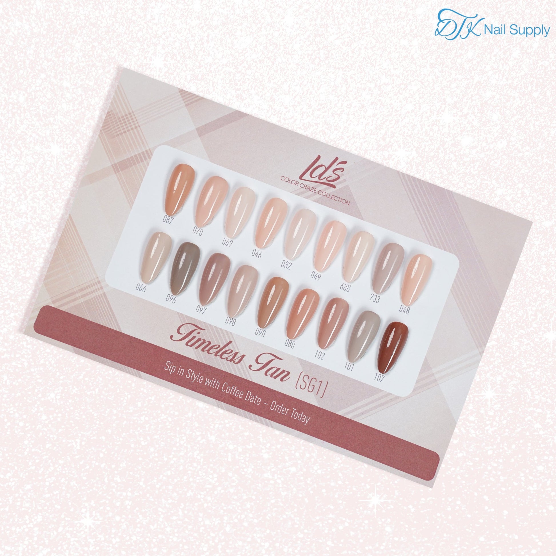 LDS Set 18 Colors - SG1 Timeless Tan Collection - 0.5oz - DTK Nail Supply