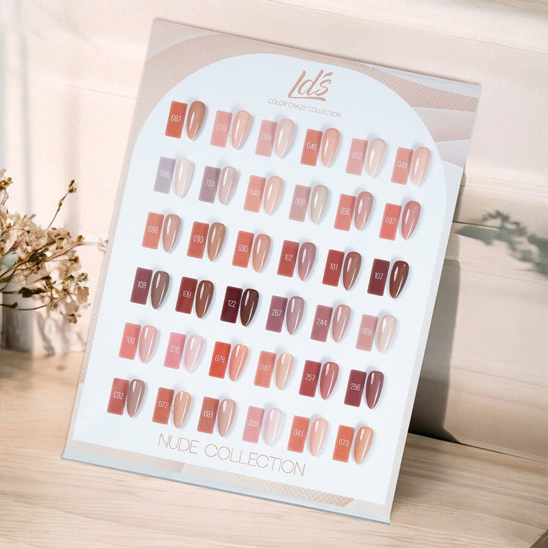 LDS Set 36 Colors - Gel Polish 0.5oz - Nude 2 Collection - DTK Nail Supply