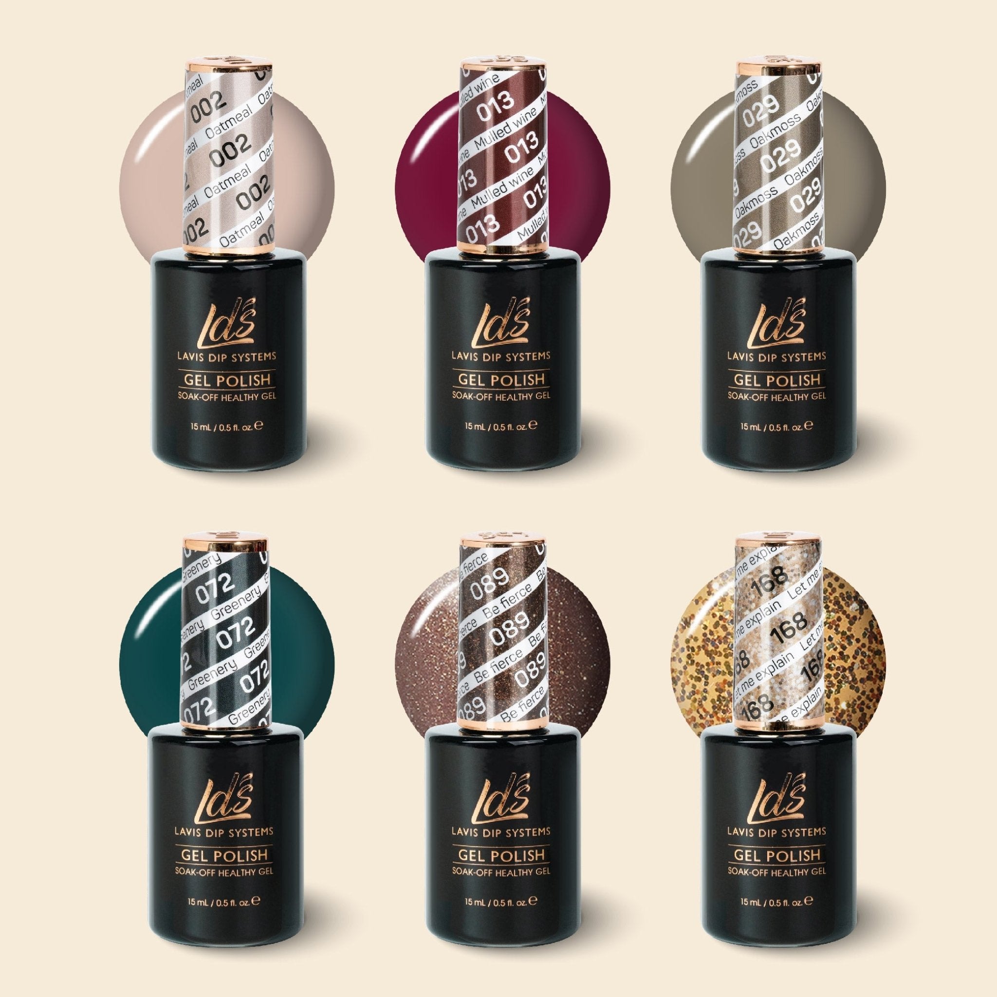 LDS Set Gel Polish - Build Your Own 6 Gel Kit - DTK Nail Supply