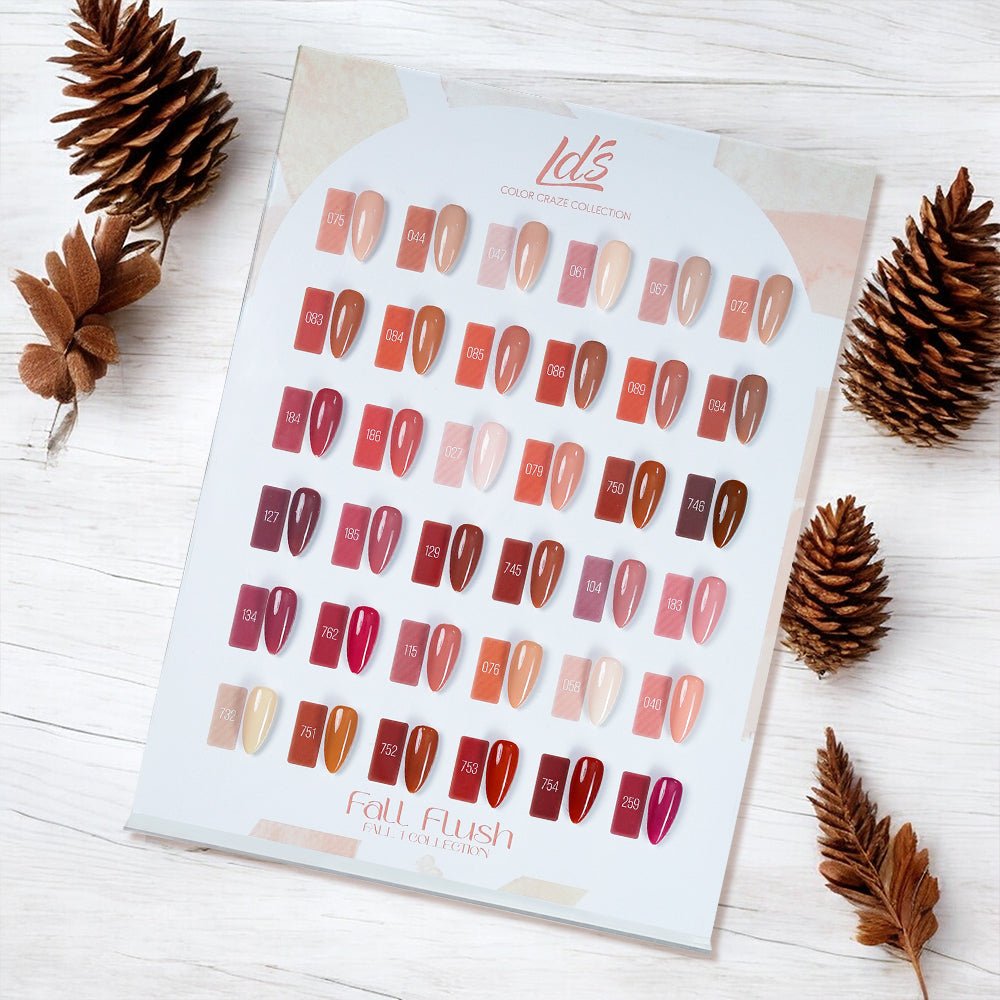 LDS Set of 36 Gel Polish (0.5oz) - Fall 1 - Fall Flush Collection - DTK Nail Supply