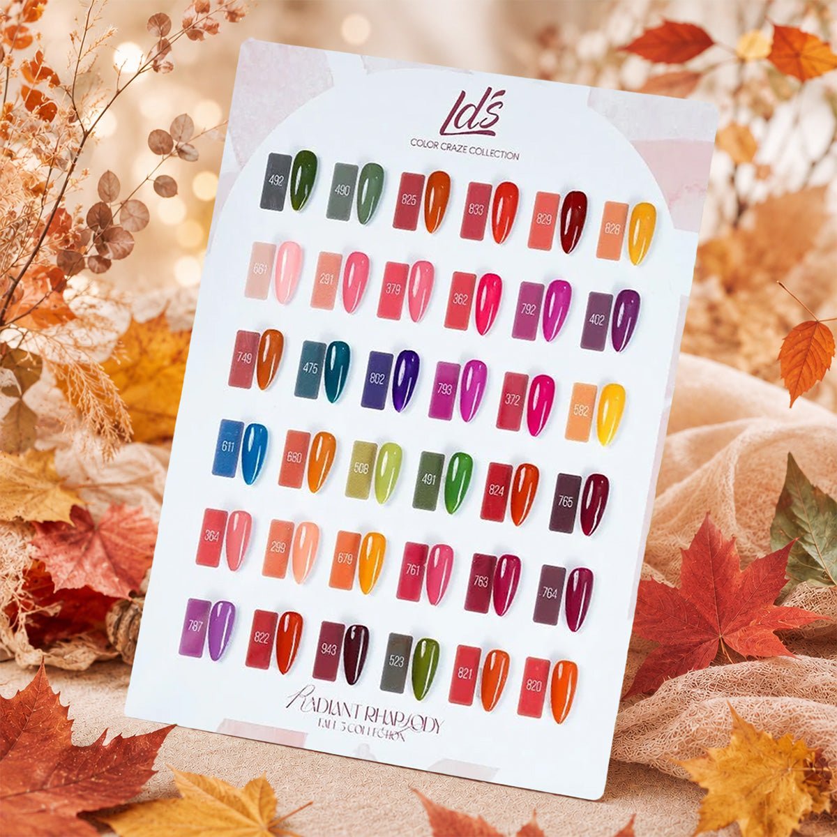 LDS Set of 36 Gel Polish (0.5oz) - Fall 3 - Radiant Rhapsody Collection - DTK Nail Supply