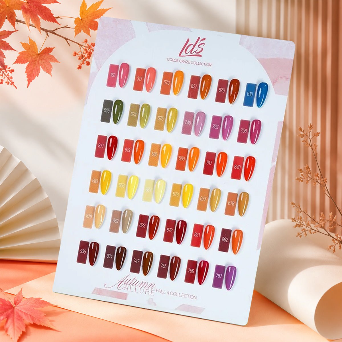 LDS Set of 36 Gel Polish (0.5oz) - Fall 4 - Autumn Allure Collection - DTK Nail Supply