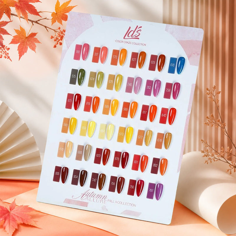 LDS Set of 36 Gel Polish (0.5oz) - Fall 4 - Autumn Allure Collection - DTK Nail Supply