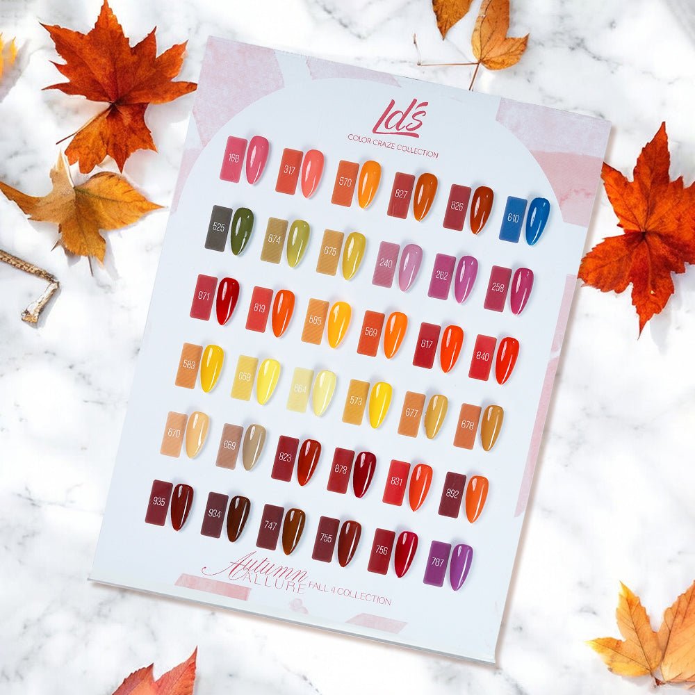 LDS Set of 36 Gel Polish (0.5oz) - Fall 4 - Autumn Allure Collection - DTK Nail Supply