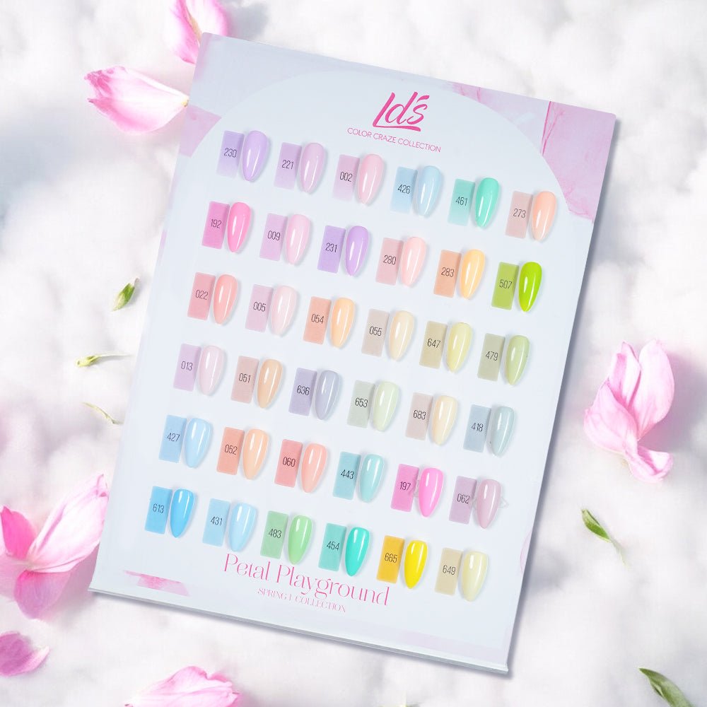 LDS Set of 36 Gel Polish (0.5oz) - Spring 1 - Petal Playground Collection - DTK Nail Supply