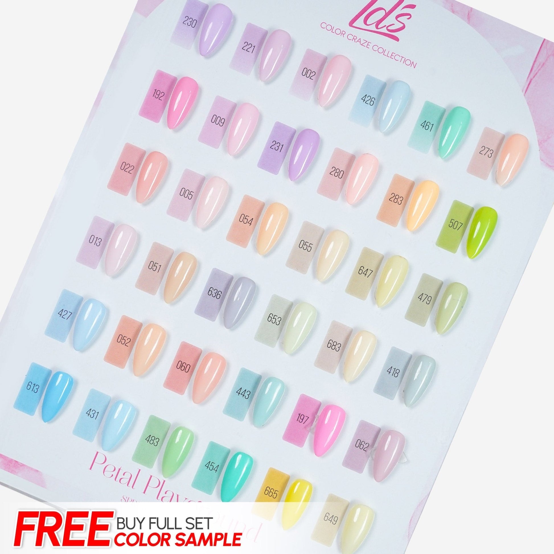 LDS Set of 36 Gel Polish (0.5oz) - Spring 1 - Petal Playground Collection - DTK Nail Supply