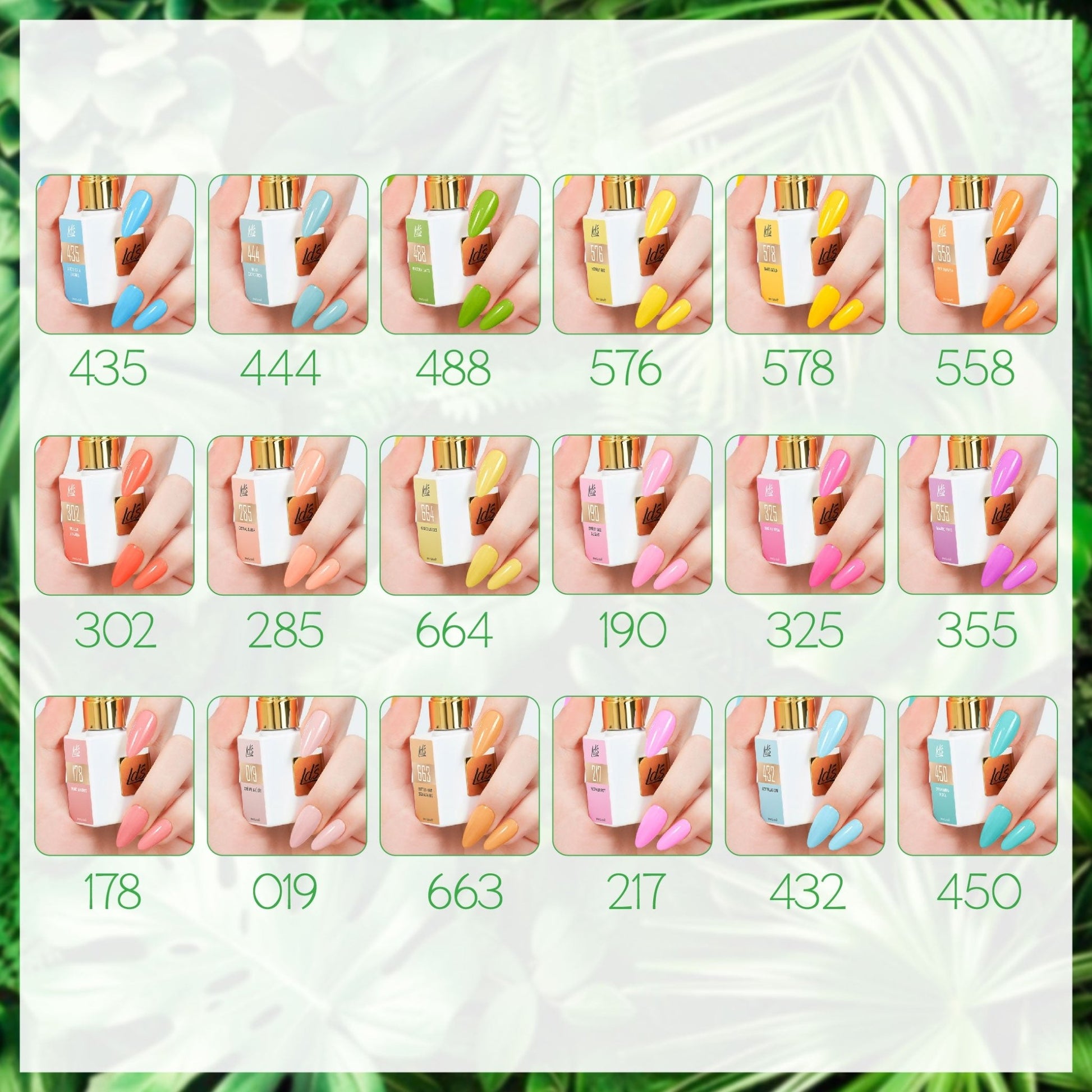 LDS Set of 36 Gel Polish (0.5oz) - Spring 2 - Coastal Villa Collection - DTK Nail Supply