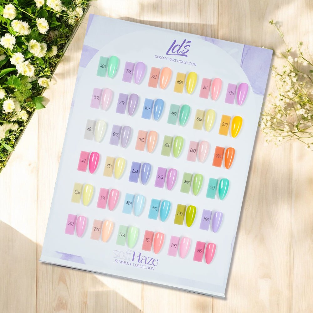 LDS Set of 36 Gel Polish (0.5oz) - Spring 4 - Soft Haze Collection - DTK Nail Supply