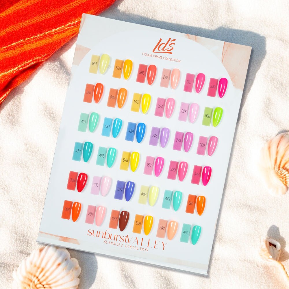 LDS Set of 36 Gel Polish (0.5oz) - Summer 2 - Sunburst Valley Collection - DTK Nail Supply