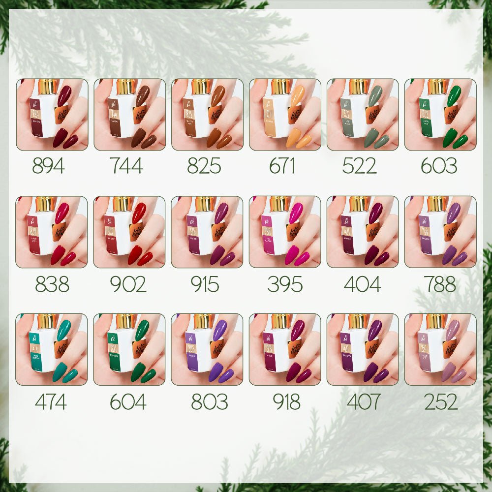 LDS Set of 36 Gel Polish (0.5oz) - Winter 1 - Holiday Spirit Collection - DTK Nail Supply