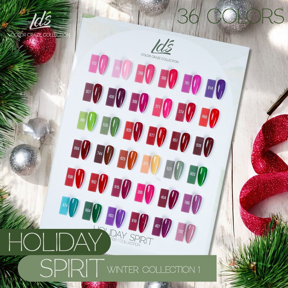 LDS Set of 36 Gel Polish (0.5oz) - Winter 1 - Holiday Spirit Collection - DTK Nail Supply