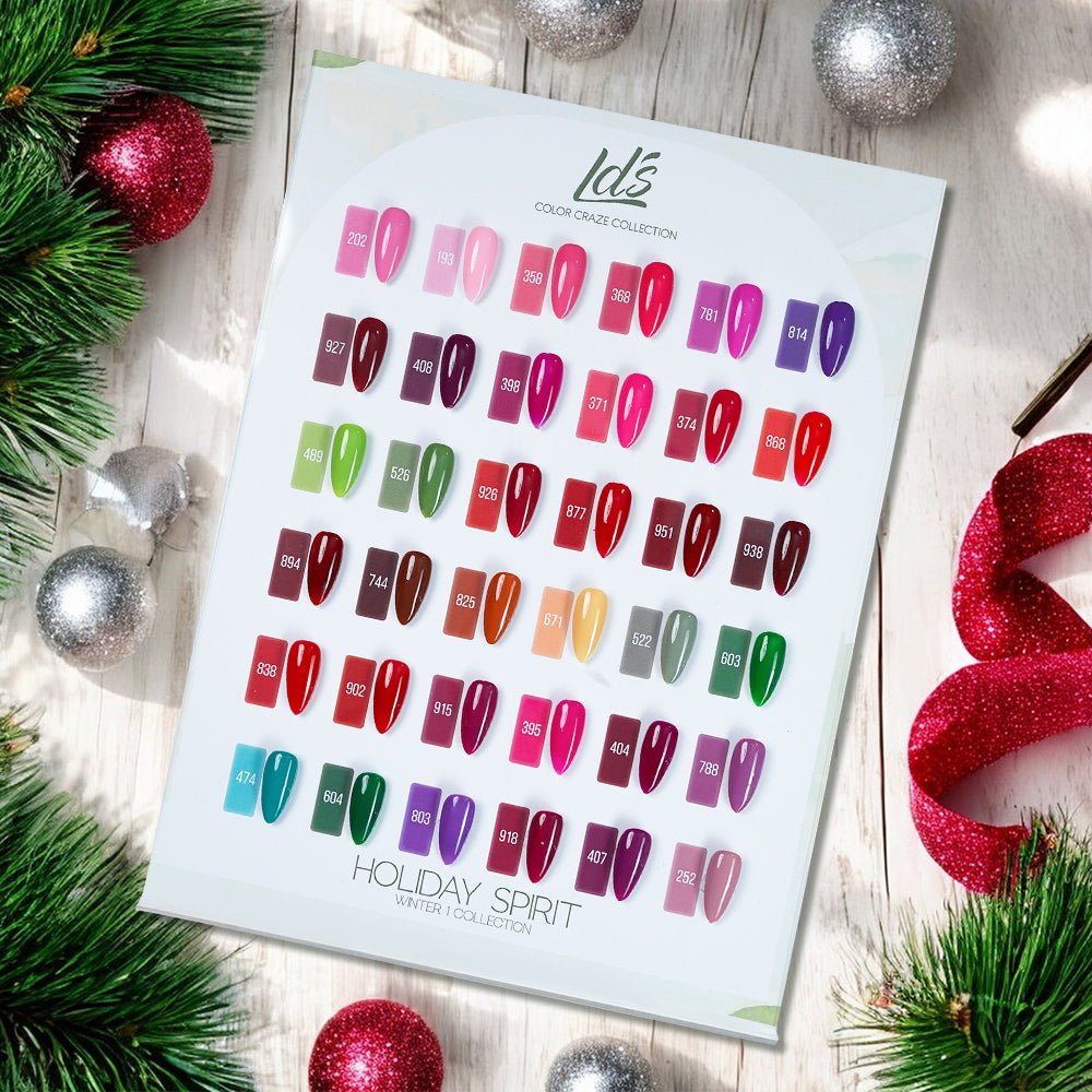 LDS Set of 36 Gel Polish (0.5oz) - Winter 1 - Holiday Spirit Collection - DTK Nail Supply