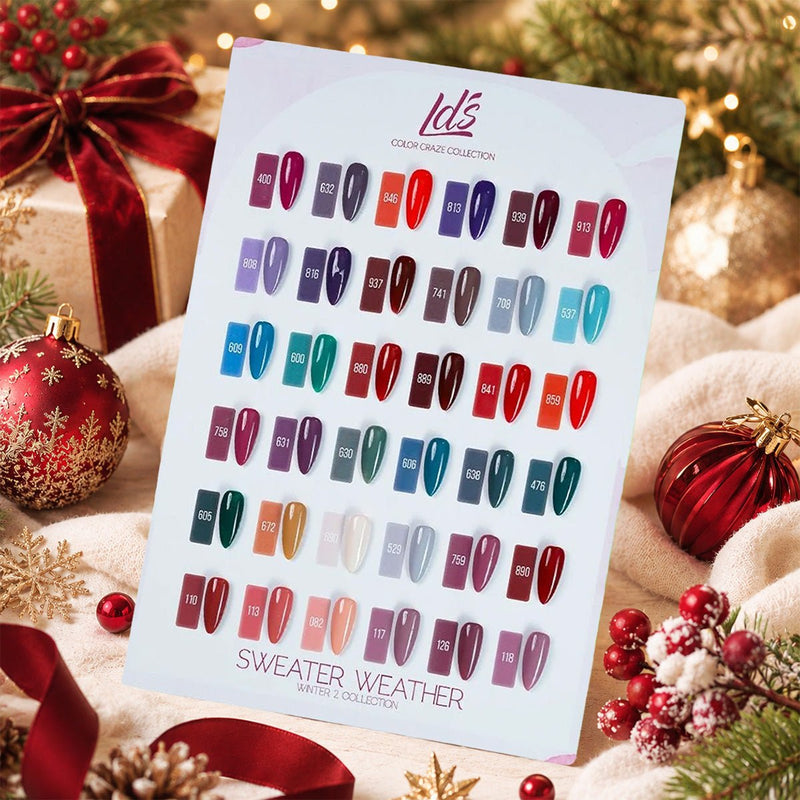 LDS Set of 36 Gel Polish (0.5oz) - Winter 2 - Sweater Weather Collection - DTK Nail Supply