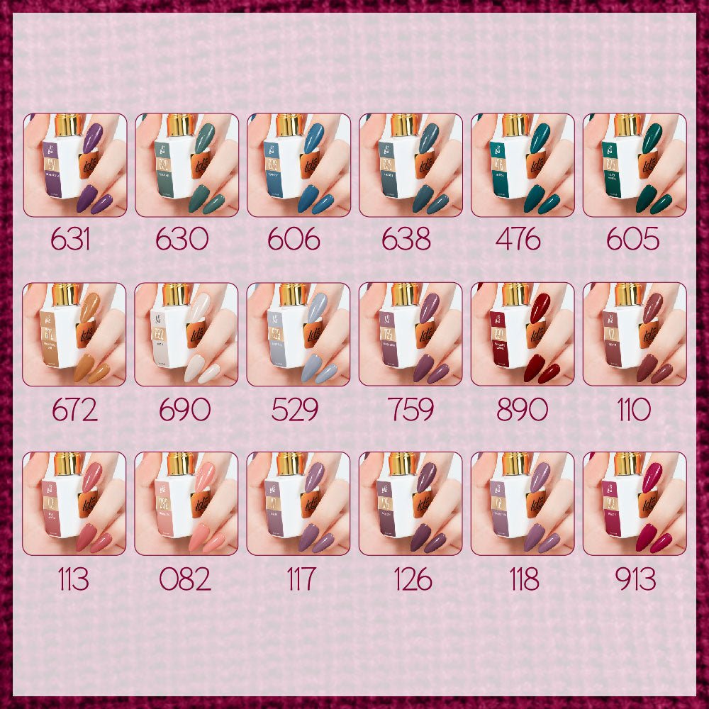 LDS Set of 36 Gel Polish (0.5oz) - Winter 2 - Sweater Weather Collection - DTK Nail Supply