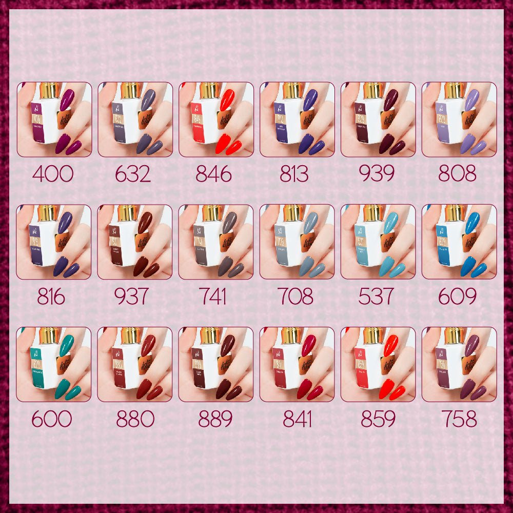 LDS Set of 36 Gel Polish (0.5oz) - Winter 2 - Sweater Weather Collection - DTK Nail Supply