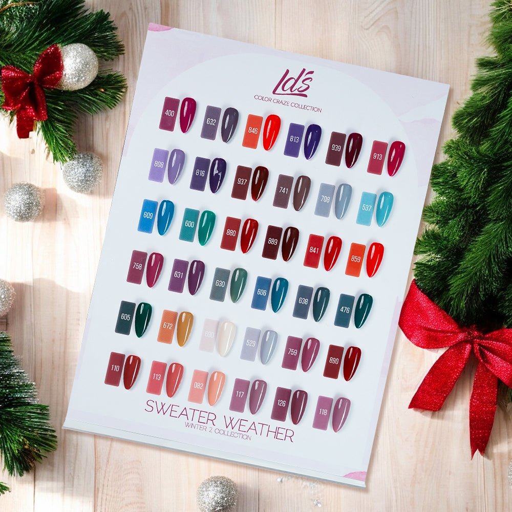 LDS Set of 36 Gel Polish (0.5oz) - Winter 2 - Sweater Weather Collection - DTK Nail Supply