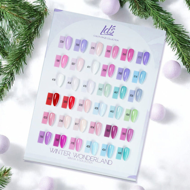 LDS Set of 36 Gel Polish (0.5oz) - Winter 3 - Winter Wonderland Collection - DTK Nail Supply