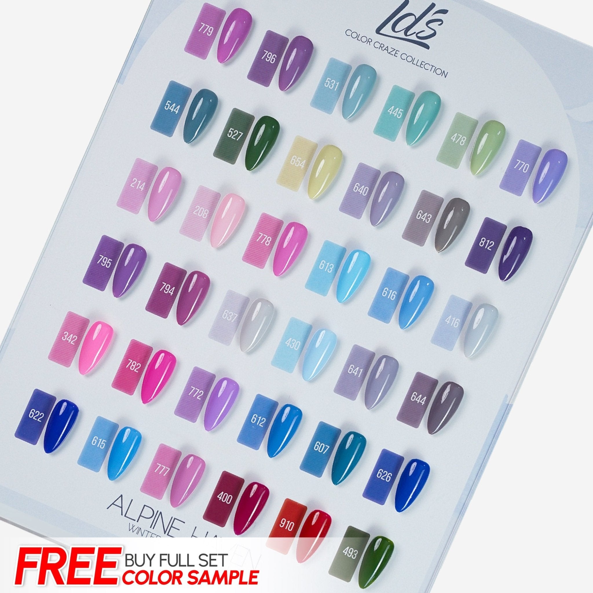 LDS Set of 36 Gel Polish (0.5oz) - Winter 4 - Alpine Haven Collection - DTK Nail Supply
