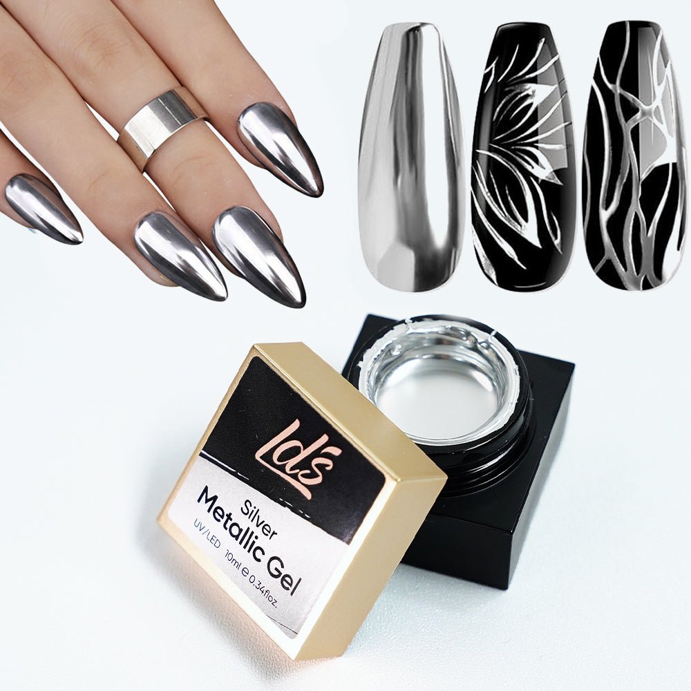 LDS Silver Metallic Gel - Nail Art
