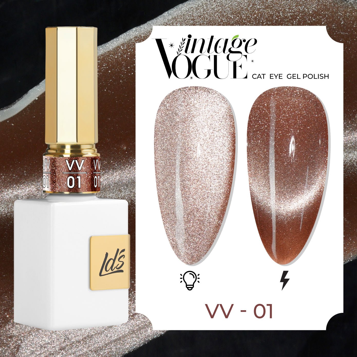 LDS VV CE - 01 - Vintage Vogue Cat Eye Gel Polish Collection - DTK Nail Supply