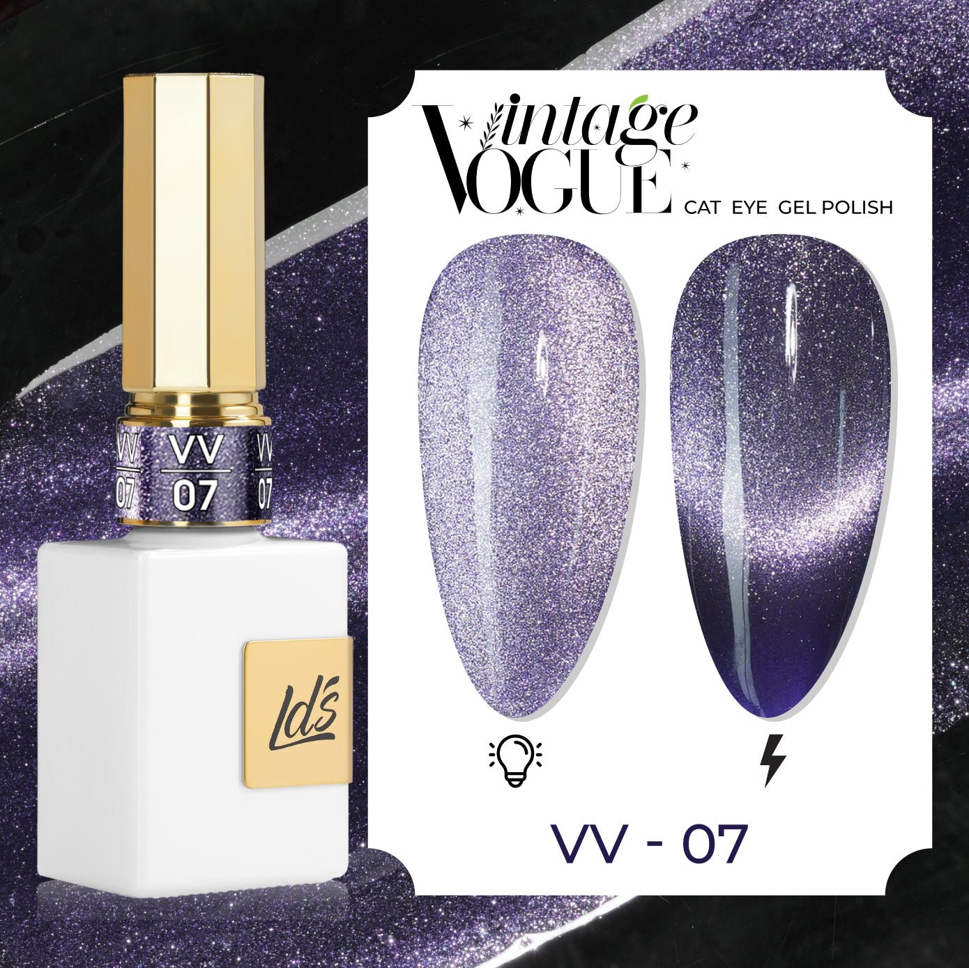 LDS VV CE - 07 - Vintage Vogue Cat Eye Gel Polish Collection - DTK Nail Supply
