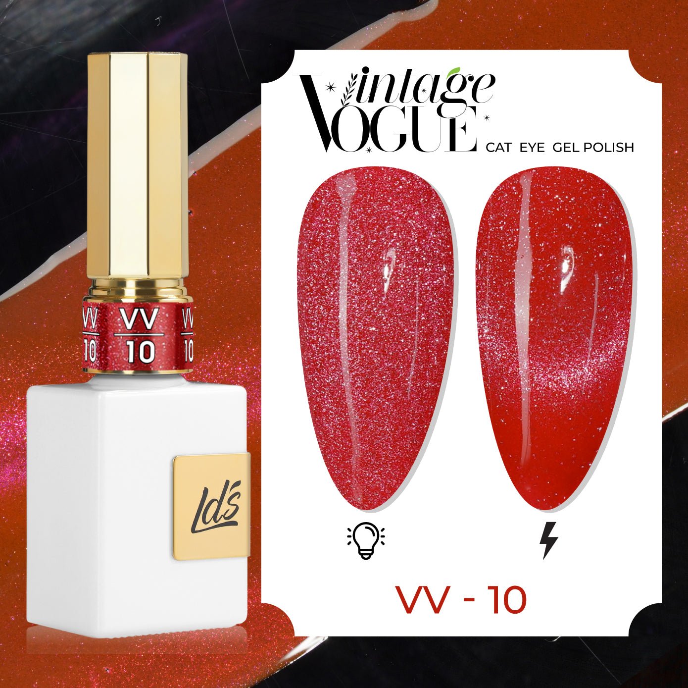 LDS VV CE - 10 - Vintage Vogue Cat Eye Gel Polish Collection - DTK Nail Supply